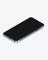 Isometric Apple iPhone 12 Pro Max Pacific Blue Mockup