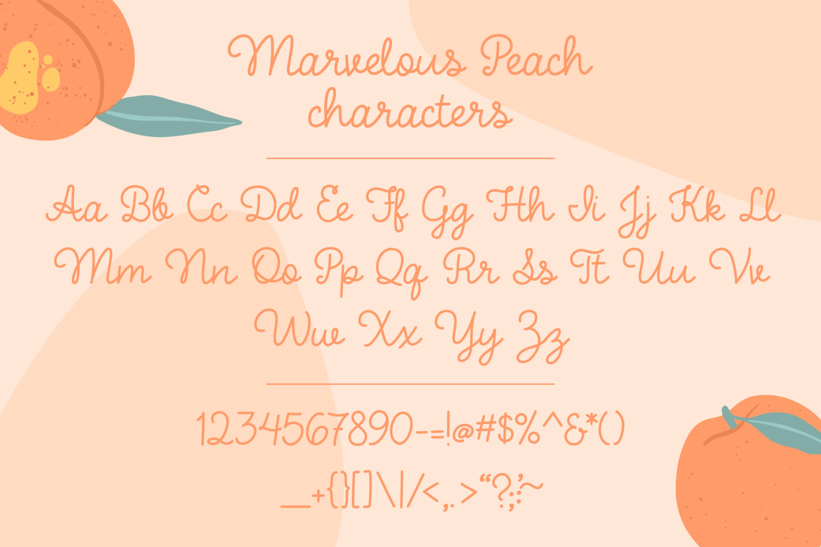 Marvelous Peach | handwritten font