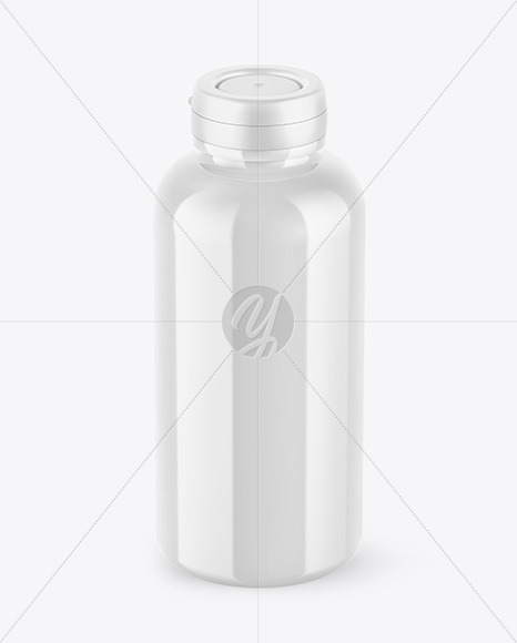 Glossy Plastic Bottle Mockup