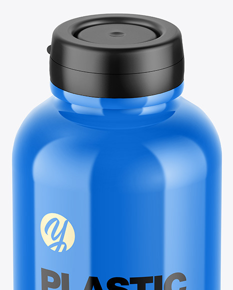 Glossy Plastic Bottle Mockup