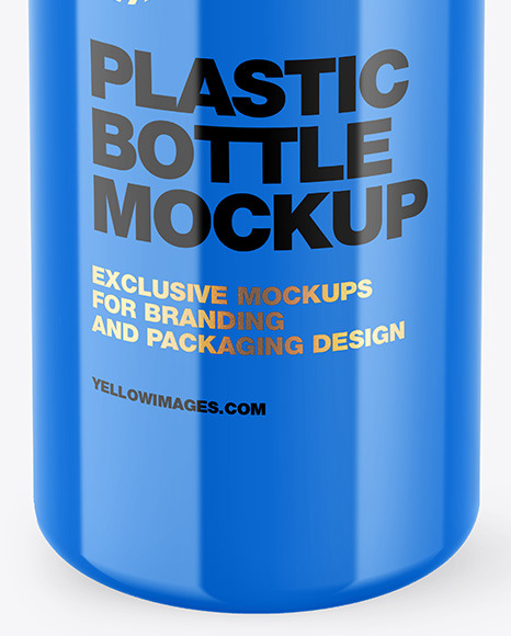 Glossy Plastic Bottle Mockup