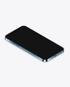 Isometric Apple iPhone 12 Pro Max Pacific Blue Mockup