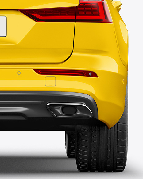 Station Wagon Mockup - Back View