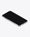 Isometric Apple iPhone 12 Pro Max Silver Mockup