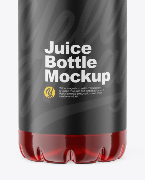 Cherry Juice Bottle Mockup