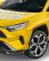 Compact Crossover SUV Mockup - Half Side View (High-Angle Shot)