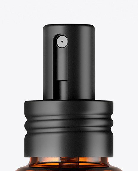 Amber Glass Cosmetic Spray Bottle Mockup