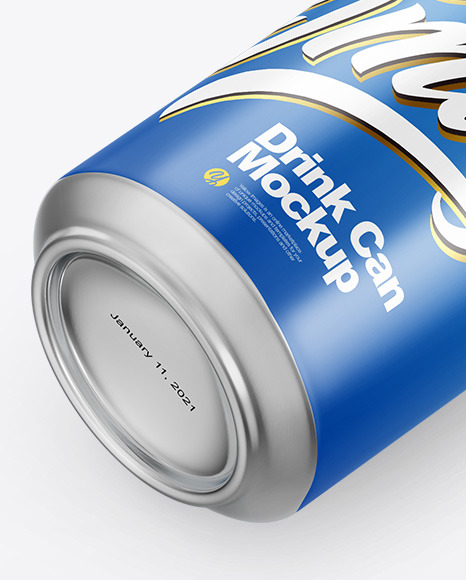 Glossy Drink Can Mockup