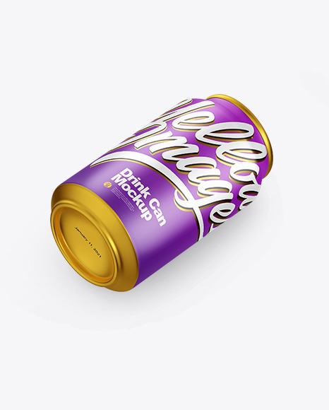 Matte Drink Can Mockup