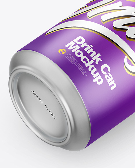 Matte Drink Can Mockup