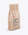 Kraft Powder Bag Mockup - Half Side View