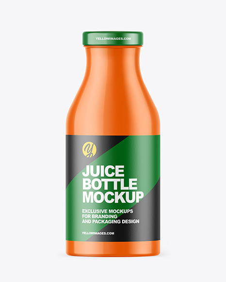 Glossy Juice Bottle Mockup