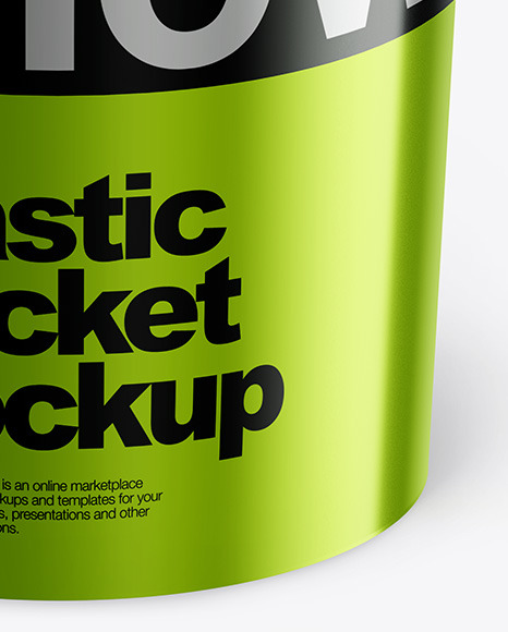 Metallic Bucket Mockup