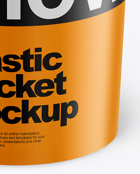 Matte Plastic Bucket Mockup