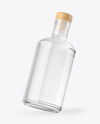 Dry Gin Bottle with Wooden Cap Mockup