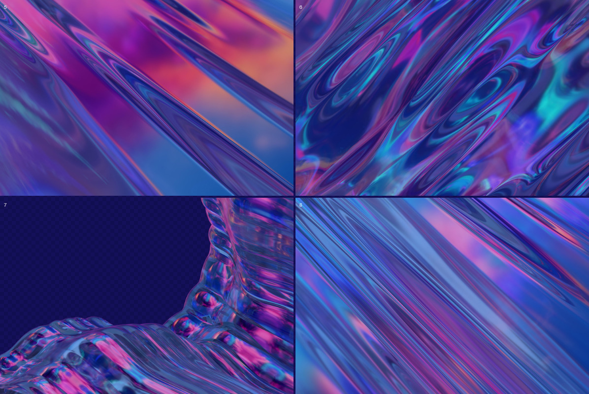 Iridescent Abstract Backgrounds