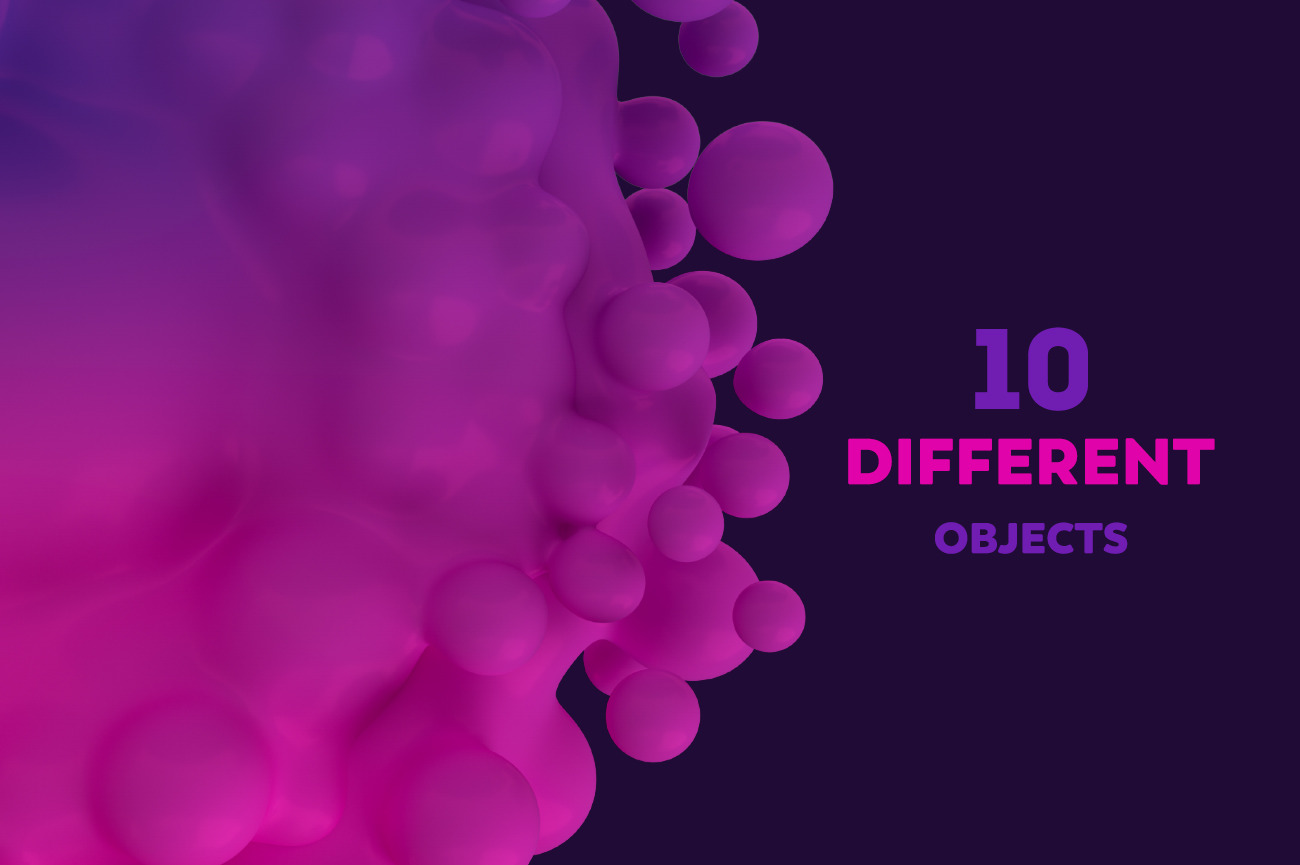 Abstract 3D Render Of Metaball - Pink And Purple Abstract 3D Render Of Metaball - Pink And Purple
