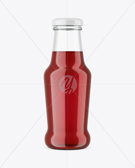 Red Syrup Bottle Mockup