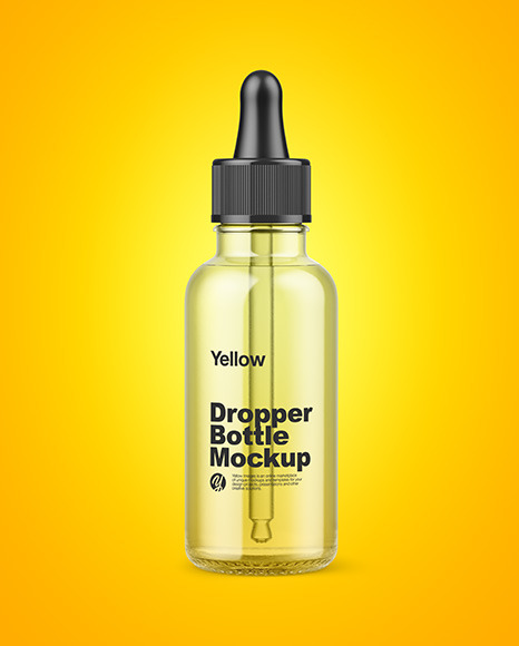 Clear Glass Dropper Bottle Mockup