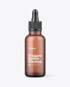 Frosted Amber Glass Dropper Bottle Mockup