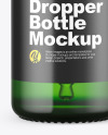 Green Glass Dropper Bottle Mockup