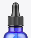 Blue Glass Dropper Bottle Mockup