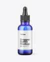 Blue Glass Dropper Bottle Mockup