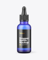 Frosted Blue Glass Dropper Bottle Mockup