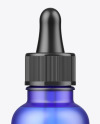 Frosted Blue Glass Dropper Bottle Mockup