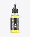 Clear Glass Dropper Bottle with Oil Mockup Clear Glass Dropper Bottle with Oil Mockup