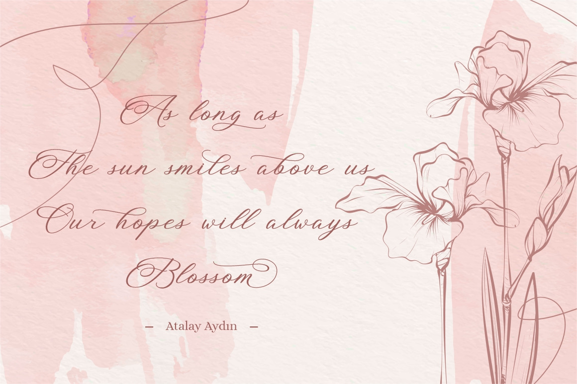 Blossom Heart - Valentine Font Blossom Heart - Valentine Font