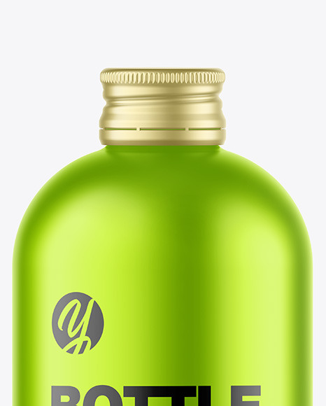 Matte Metallic Bottle Mockup