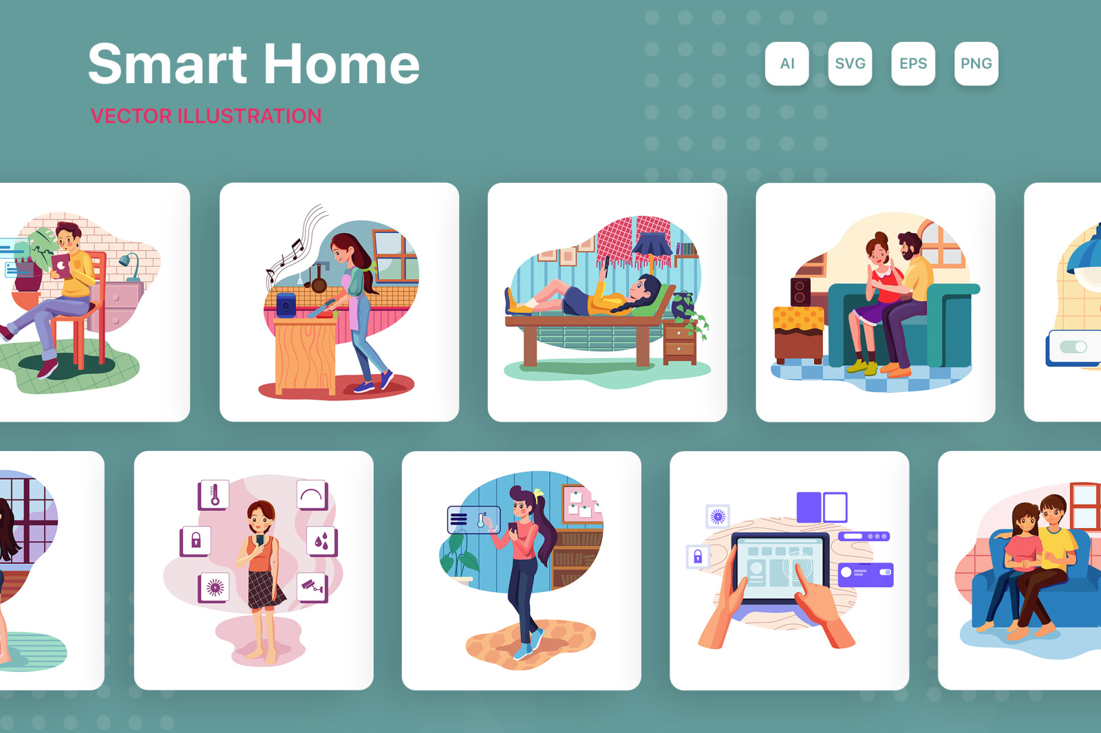 M182_Smart Home Illustration Pack