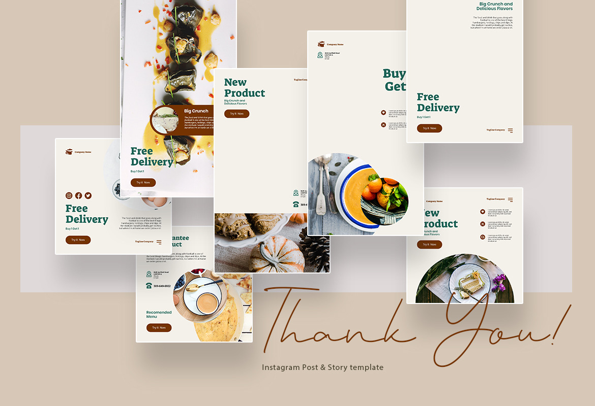 Modern Food Instagram Template