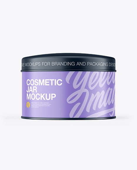 Matte Cosmetic Jar Mockup