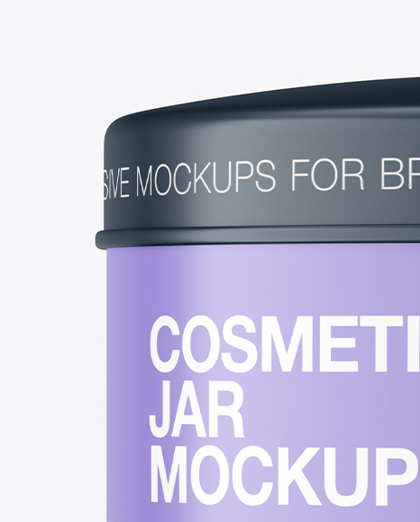 Matte Cosmetic Jar Mockup