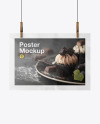 Crumpled Poster A4 w/ Pins Mockup