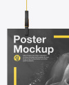 Crumpled Poster A4 w/ Pins Mockup