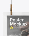 Crumpled Poster A4 w/ Pins Mockup