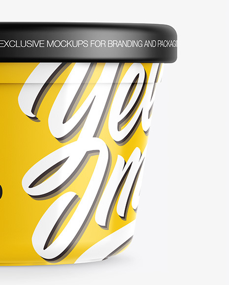 Glossy Yogurt Cup Mockup