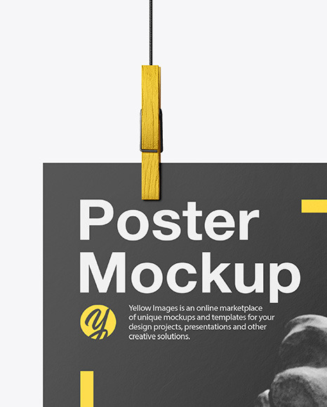 Matte A4 Poster w/ Pins Mockup