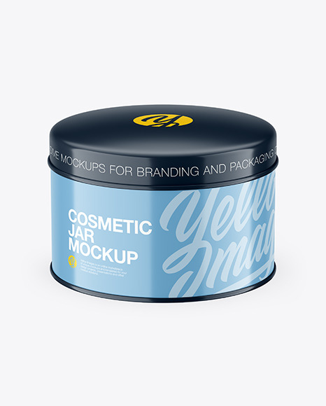 Glossy Cosmetic Jar Mockup