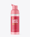 Clear Cosmetic Bottle with Pump Mockup Clear Cosmetic Bottle with Pump Mockup