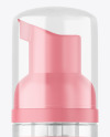 Clear Cosmetic Bottle with Pump Mockup Clear Cosmetic Bottle with Pump Mockup