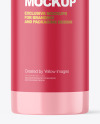 Clear Cosmetic Bottle with Pump Mockup Clear Cosmetic Bottle with Pump Mockup