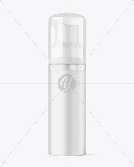 Frosted Cosmetic Bottle with Pump Mockup