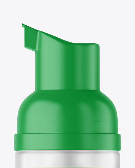 Frosted Cosmetic Bottle with Pump Mockup