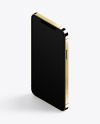 Isometric Apple iPhone 12 Pro Max Gold Mockup