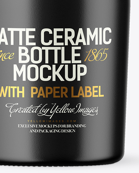 Matte Ceramic Bottle Mockup