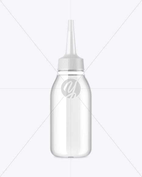 Clear Glass Cosmetic Bottle Mockup